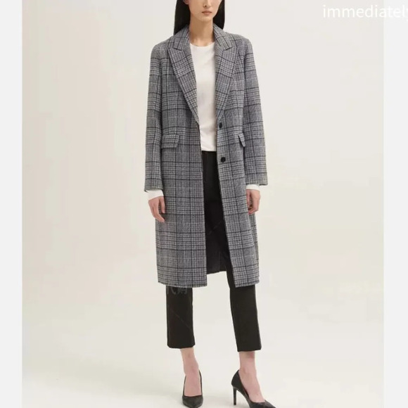 THEORY WESTON PLAID Wool Blend  Jacket - Picture 1 of 15